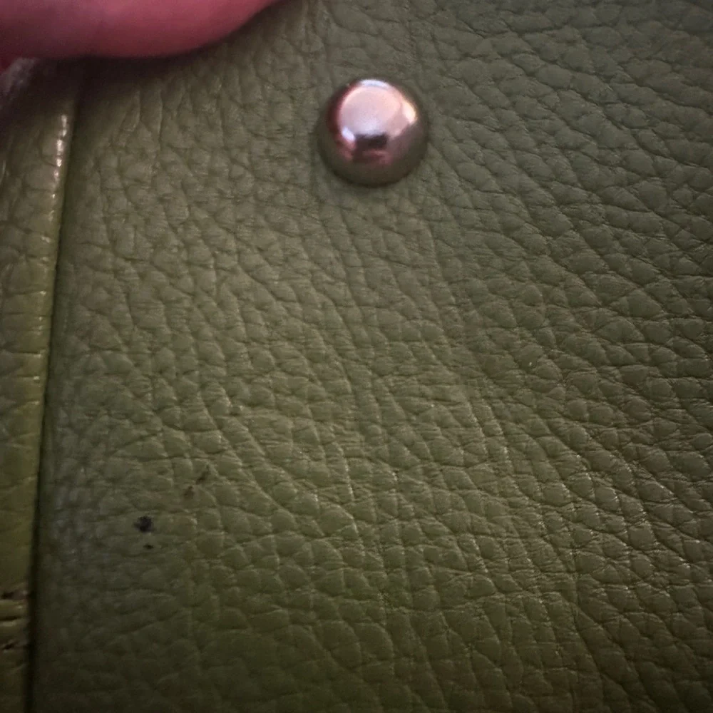 Tignanello Green Shoulder Bag with Smooth Leather Finish - Picture 6 of 9